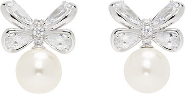 Náušnice SHUSHU/TONG YVMIN Edition Zirconia Butterfly Pearl Stud Earrings Biela | 24720WHT00DN2, 0
