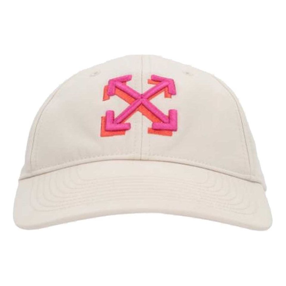 Šiltovka Off-White Off-White Arrow Embroidered Gabardine Baseball Cap Béžová | OWLB026S23FAB0010132, 0