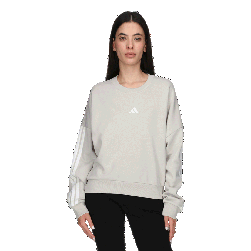 Mikina adidas Originals 3-Stripes Fleece Sweatshirt Šedá | JE0014
