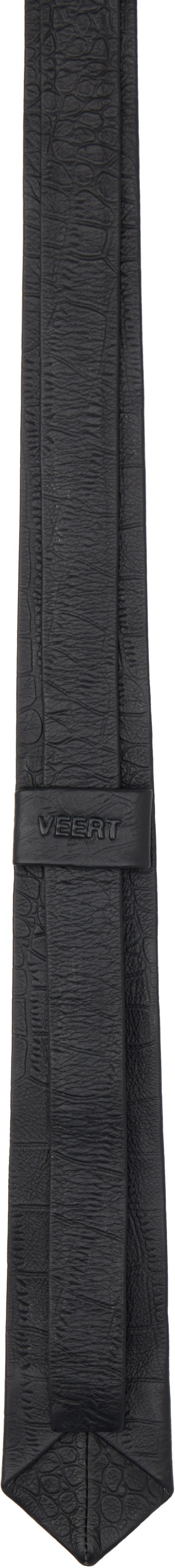 Opasok VEERT Croco Leather Tie Čierna | VR325BL1, 1