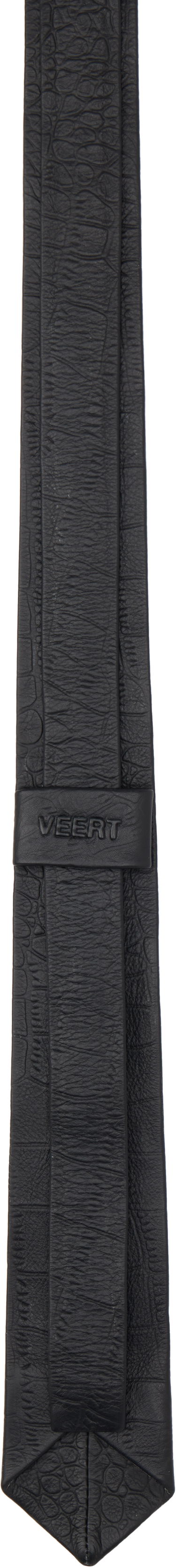 Opasok VEERT Croco Leather Tie Čierna | VR325BL1, 1