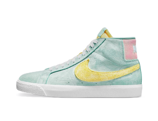 Skateboarding Nike SB Zoom Blazer Mid Premium SB "Light Dew Zitron" Zelené | DA1839-300