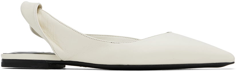 Starostlivosť o obuv BY FAR BY FAR Yasha Slingback Flats Biela | MWFFC024LL002WH020PL