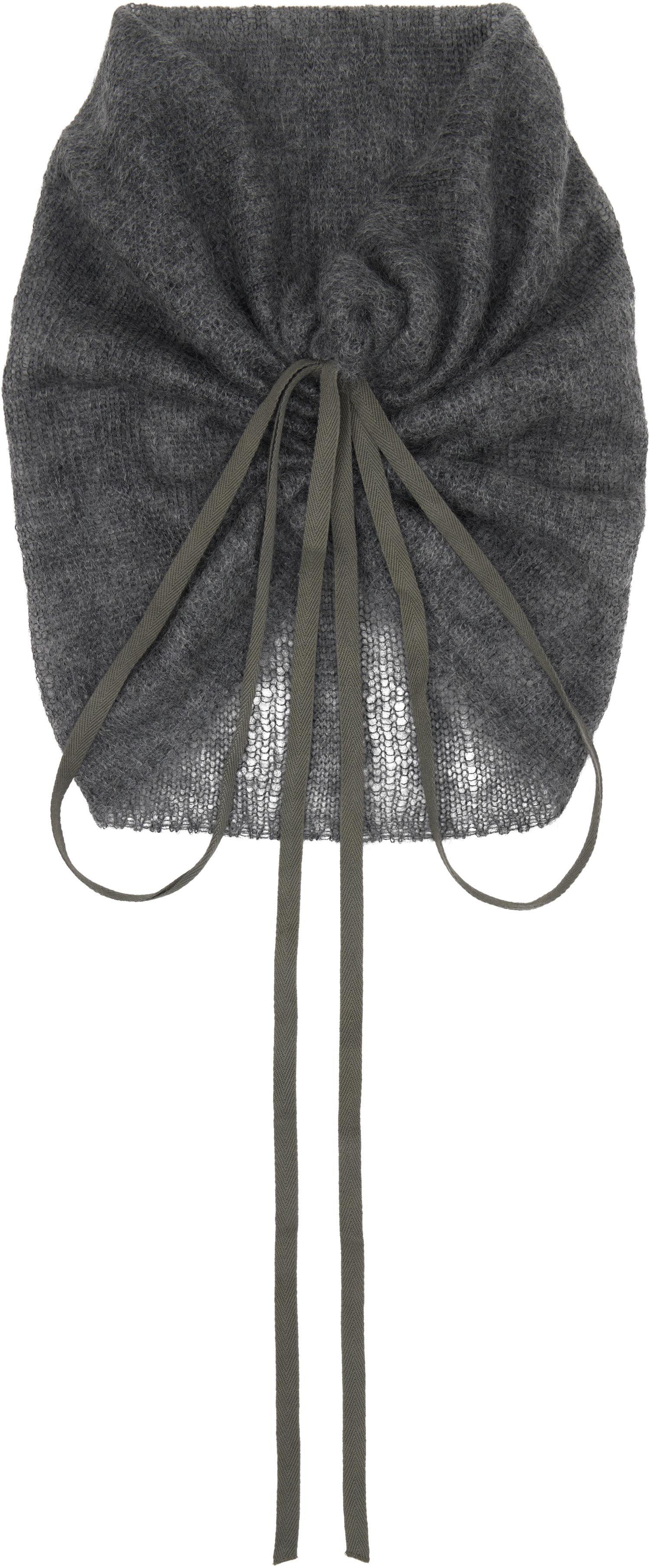 Šál Ann Demeulemeester Ann Demeulemeester Oden Knit Tie Collar Šedá | 2520-W-CL35-KN069-088, 0