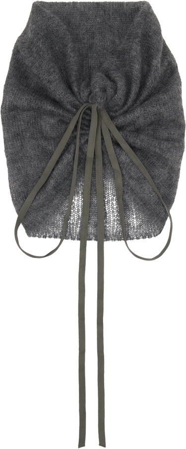 Šál Ann Demeulemeester Ann Demeulemeester Oden Knit Tie Collar Šedá | 2520-W-CL35-KN069-088, 0