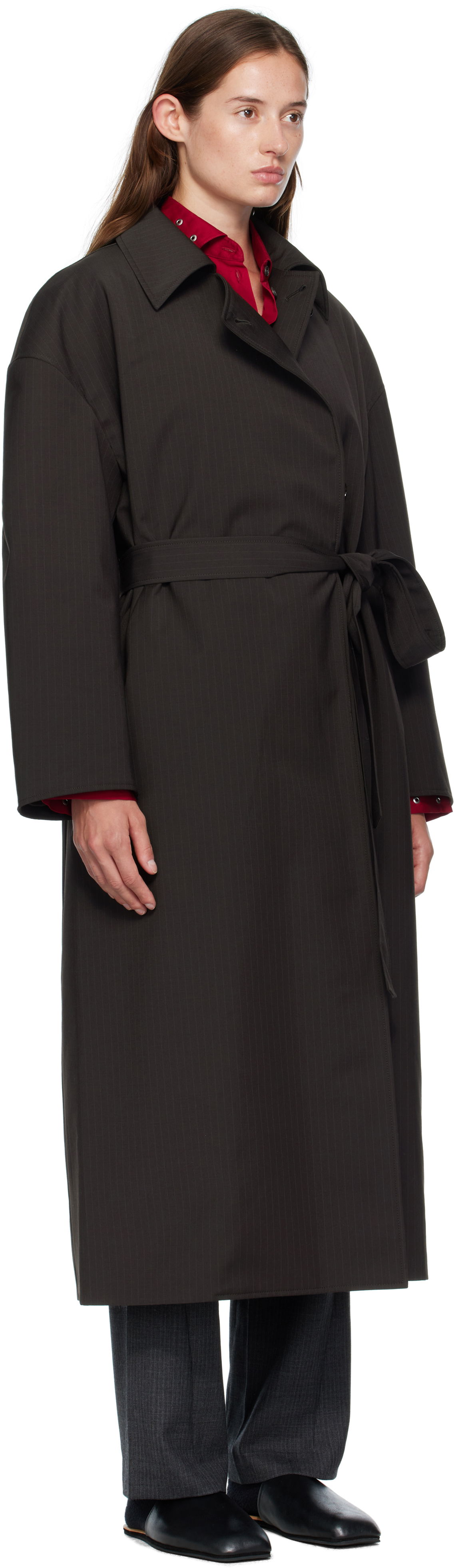 Kabáty OUR LEGACY OUR LEGACY Pinstripe Court Coat Čierna | W4251CC, 1