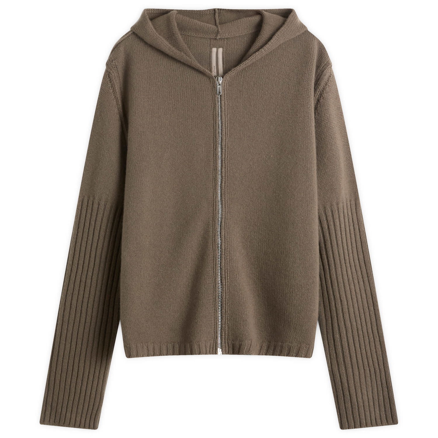 Mikina Rick Owens Rick Owens Knit Zip Hoodie Hnedá | RU02E1666-KWV-34, 0