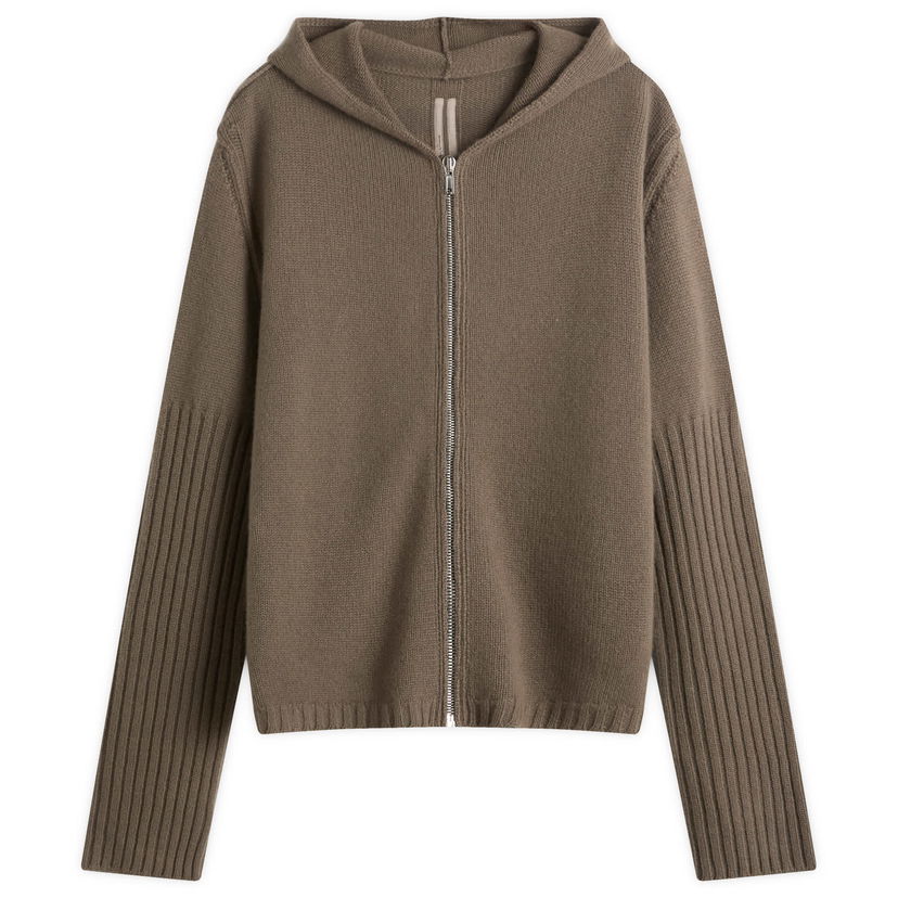 Mikina Rick Owens Rick Owens Knit Zip Hoodie Hnedá | RU02E1666-KWV-34
