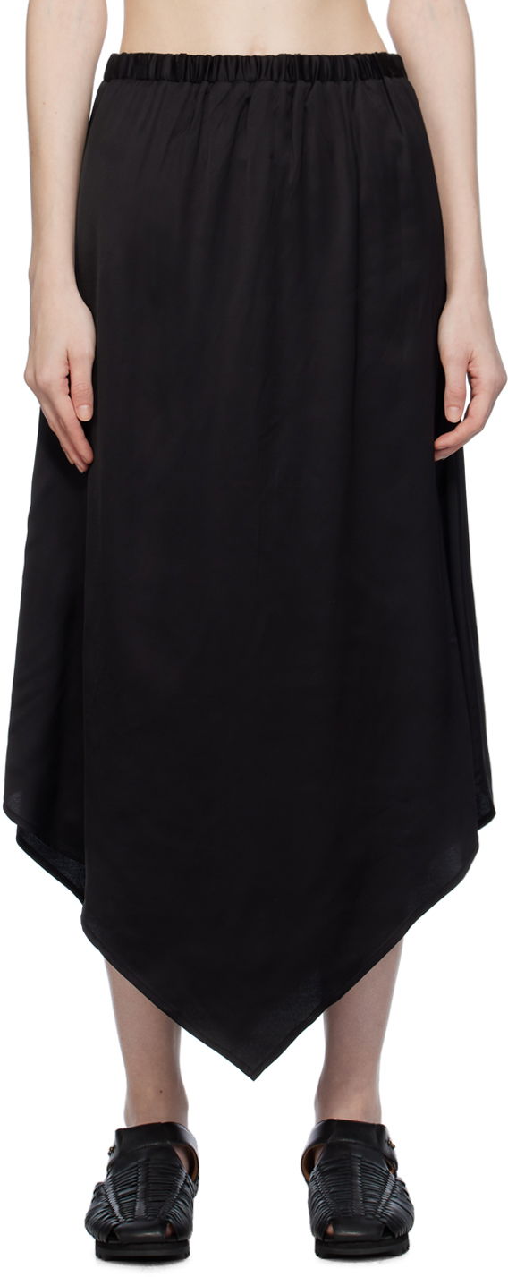 Sukňa Baserange Midi Asymmetrical Skirt Čierna | SKCRA-VI-WI23, 0