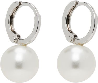 Náušnice Simone Rocha Simone Rocha Small Pearl Hoop Earrings Biela | ERG84 0904, 1