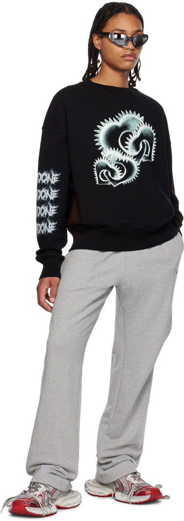 Mikina We11done We11done Crewneck Sweatshirt Čierna | WD-TS3-23-710-U-BK, 3