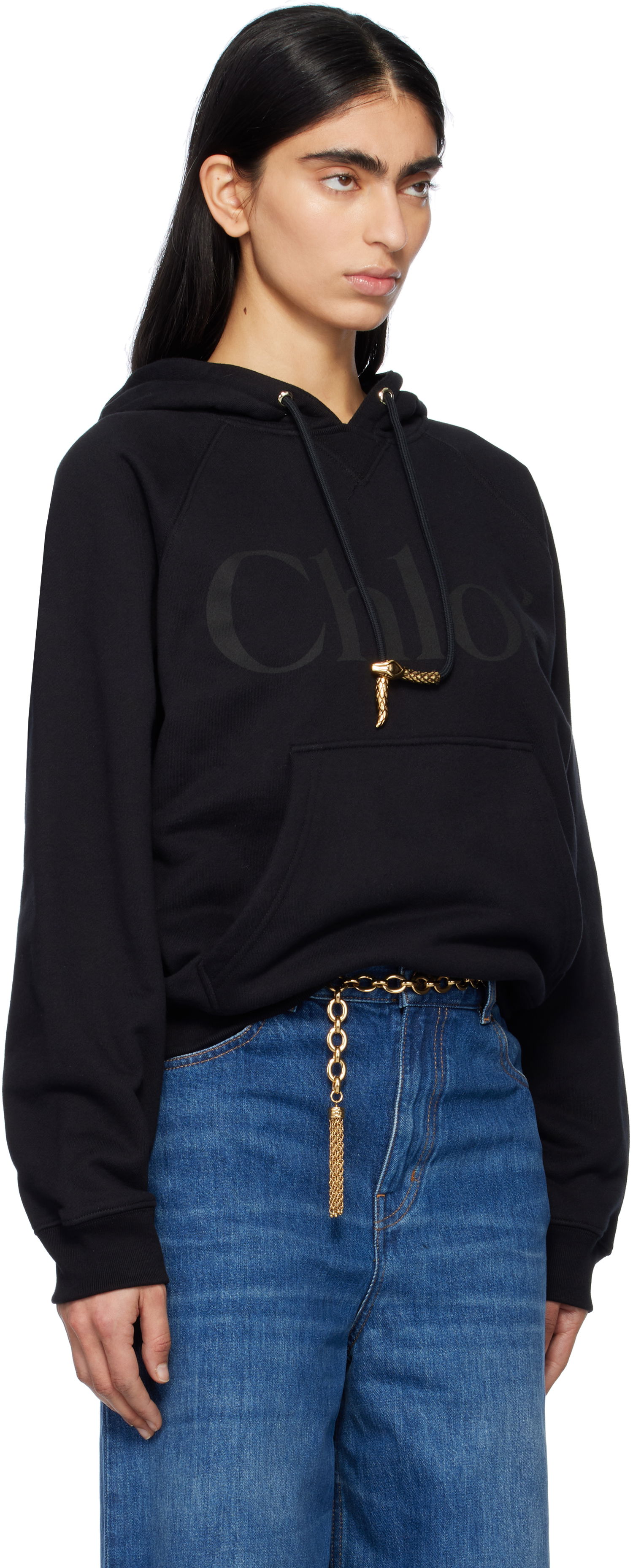 Mikina CHLOÉ Chloé Generous Logo Hoodie Čierna | CH25SJH10189, 1