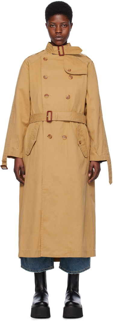 Trenčkot R13 R13 Pin-Buckle Trench Coat Béžová | R13WR240-R324B, 0