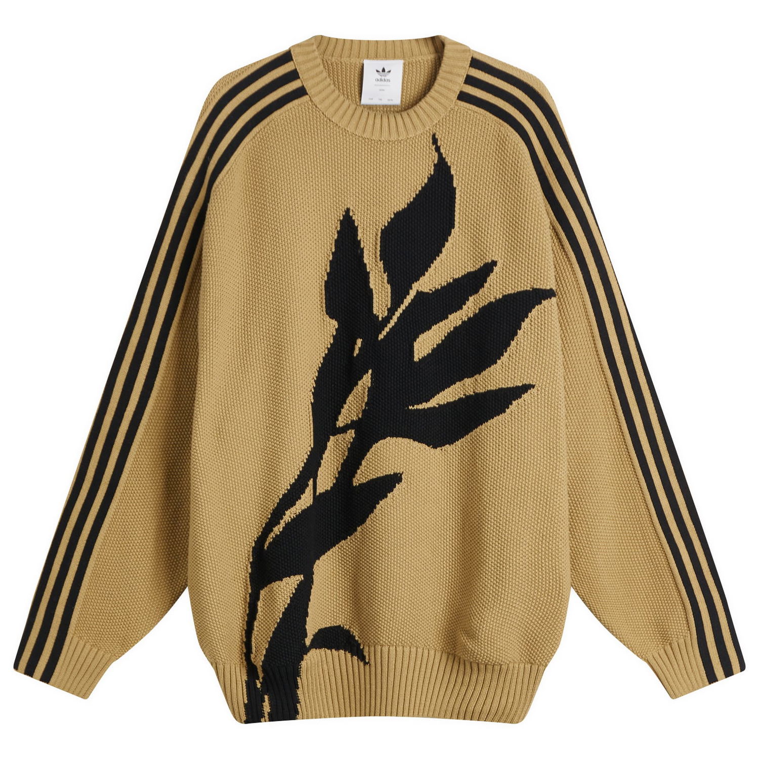 Sveter adidas Originals x SFTM Knit Crew, Size Large Béžová | JL7510, 0