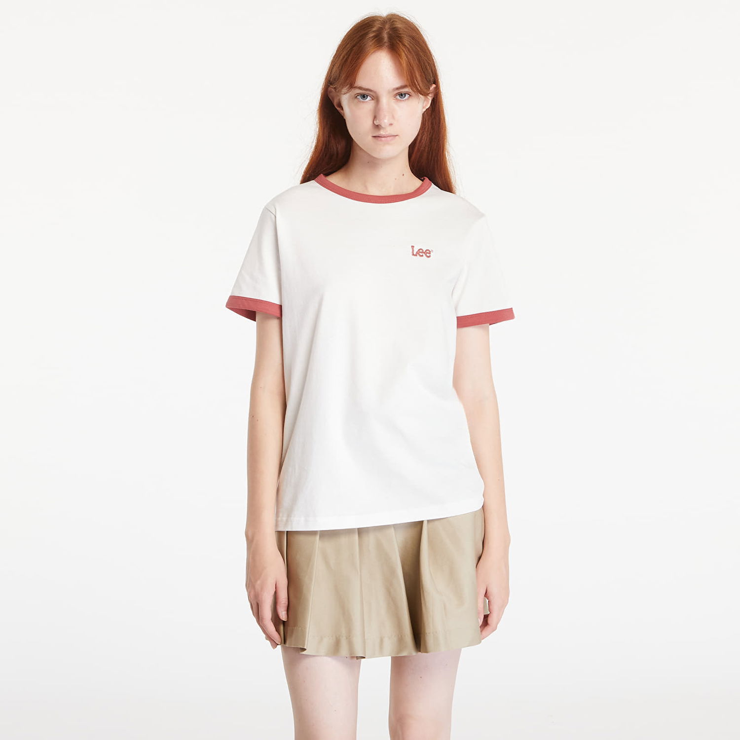 Tričko Lee Ringer Tee Ecru Biela | 112355184, 0