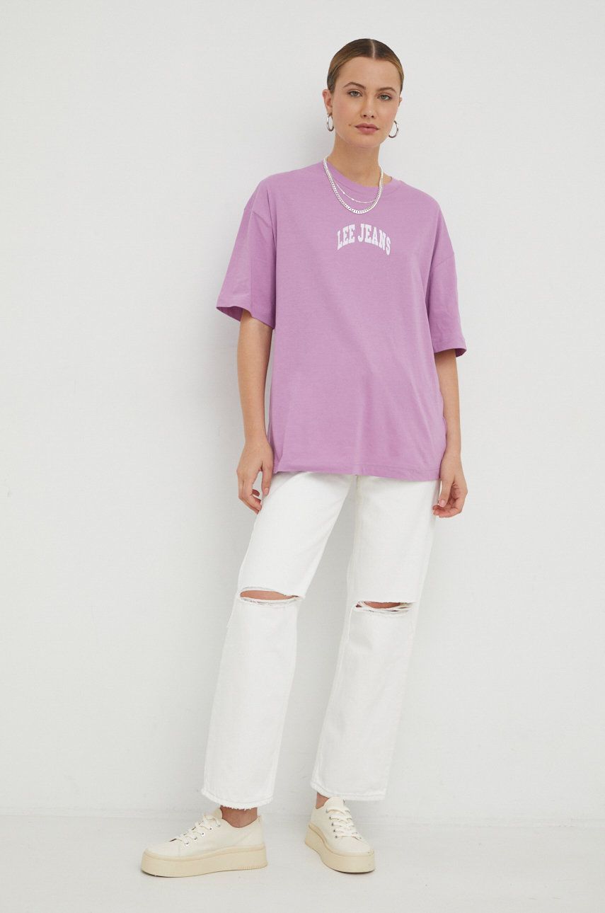 Tričko Lee Tee Fialová | L42BEH63, 0