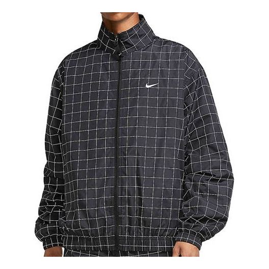 Vetrovka Nike Nike Plaid Zipper Jacket Čierna | CV0556-010