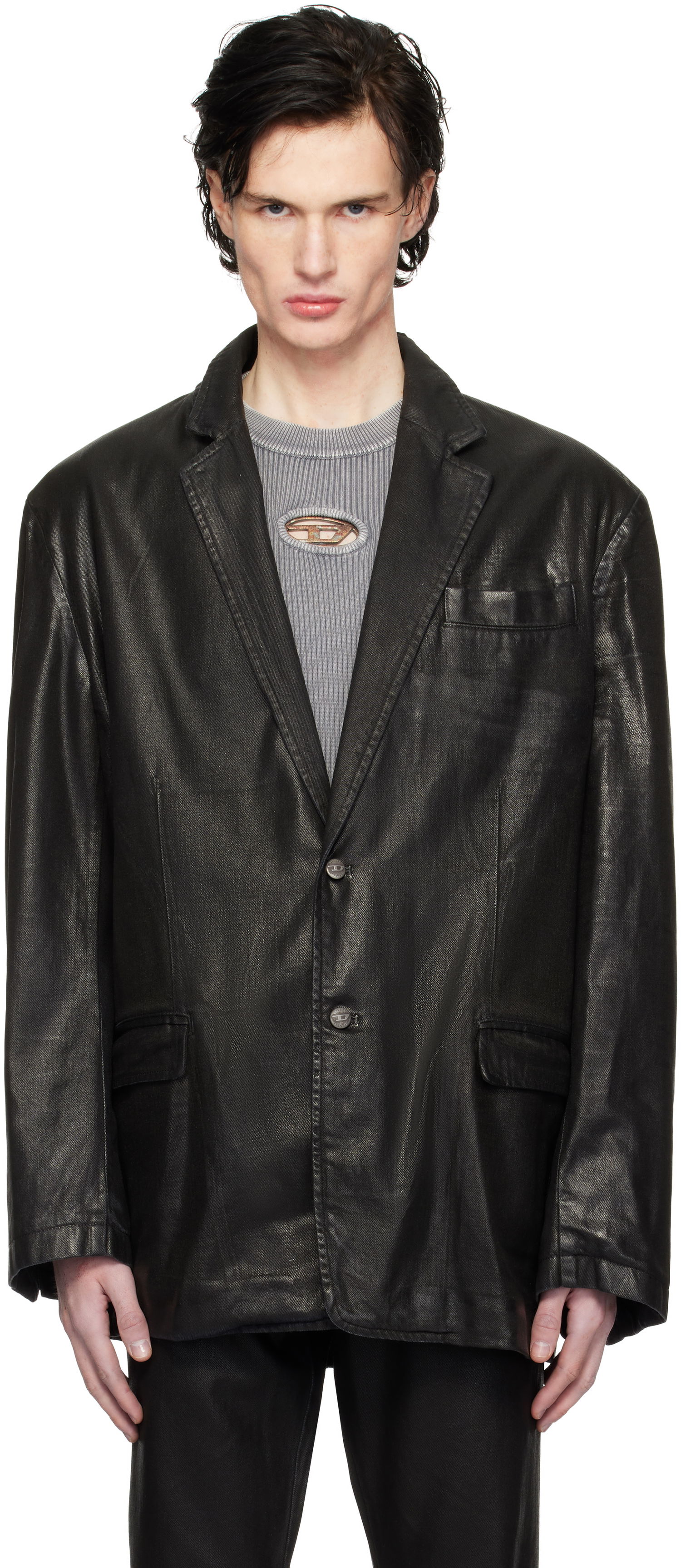 Bunda Diesel Denim Blazer Čierna | A14624-068MR-02, 0