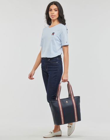 Tričko Tommy Hilfiger T shirt REG MONOGRAM EMB C-NK SS Modrá | WW0WW37433-C1O, 1