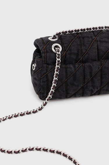 Taška cez rameno Coach Coach Quilted Denim Shoulder Bag Čierna | CR701, 3