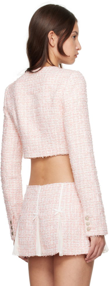 Bunda GUIZIO Guizio Colette Cropped Tweed Jacket Ružová | H24702W114, 2