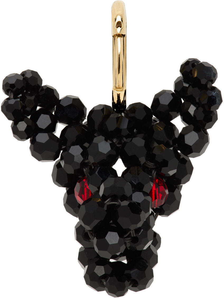 Náušnice Simone Rocha Simone Rocha Beaded Creature Single Earring Čierna | ERG511 0903, 0