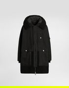 Dolce & Gabbana Waxed Long Parka with Shearling