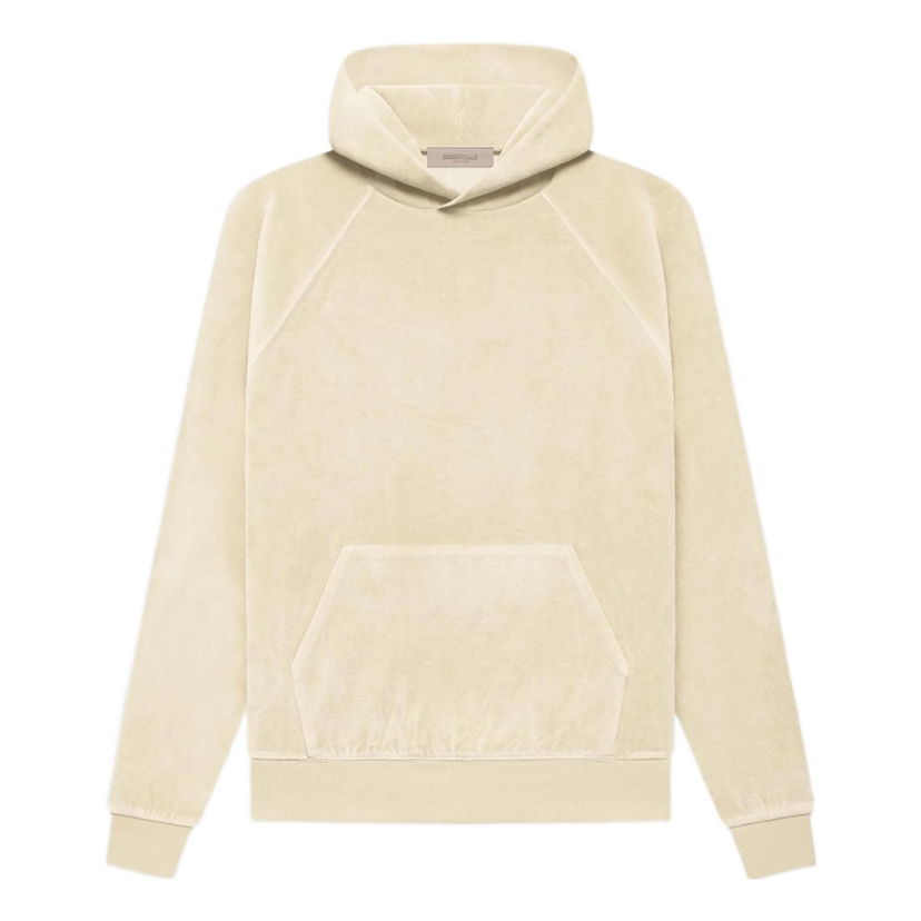 Mikina Fear of God Essentials FW22 Velour Hoodie Béžová | FOG-FW22-633