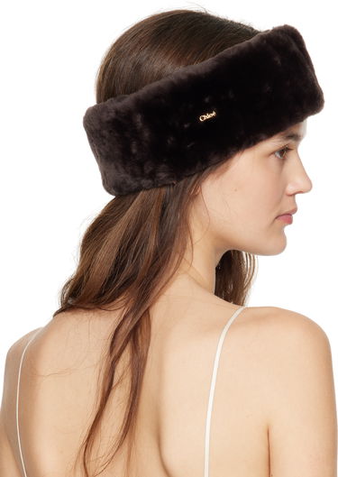 Šál CHLOÉ Chloé Shearling Headband Hnedá | CHC25SD017CI3, 2