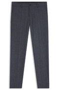 Slim-Fit Micro-Patterned Virgin Wool Trousers