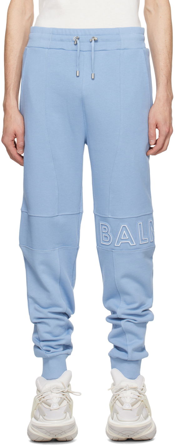 Tepláky Balmain Embossed Sweatpants Modrá | CH1OB235BC22