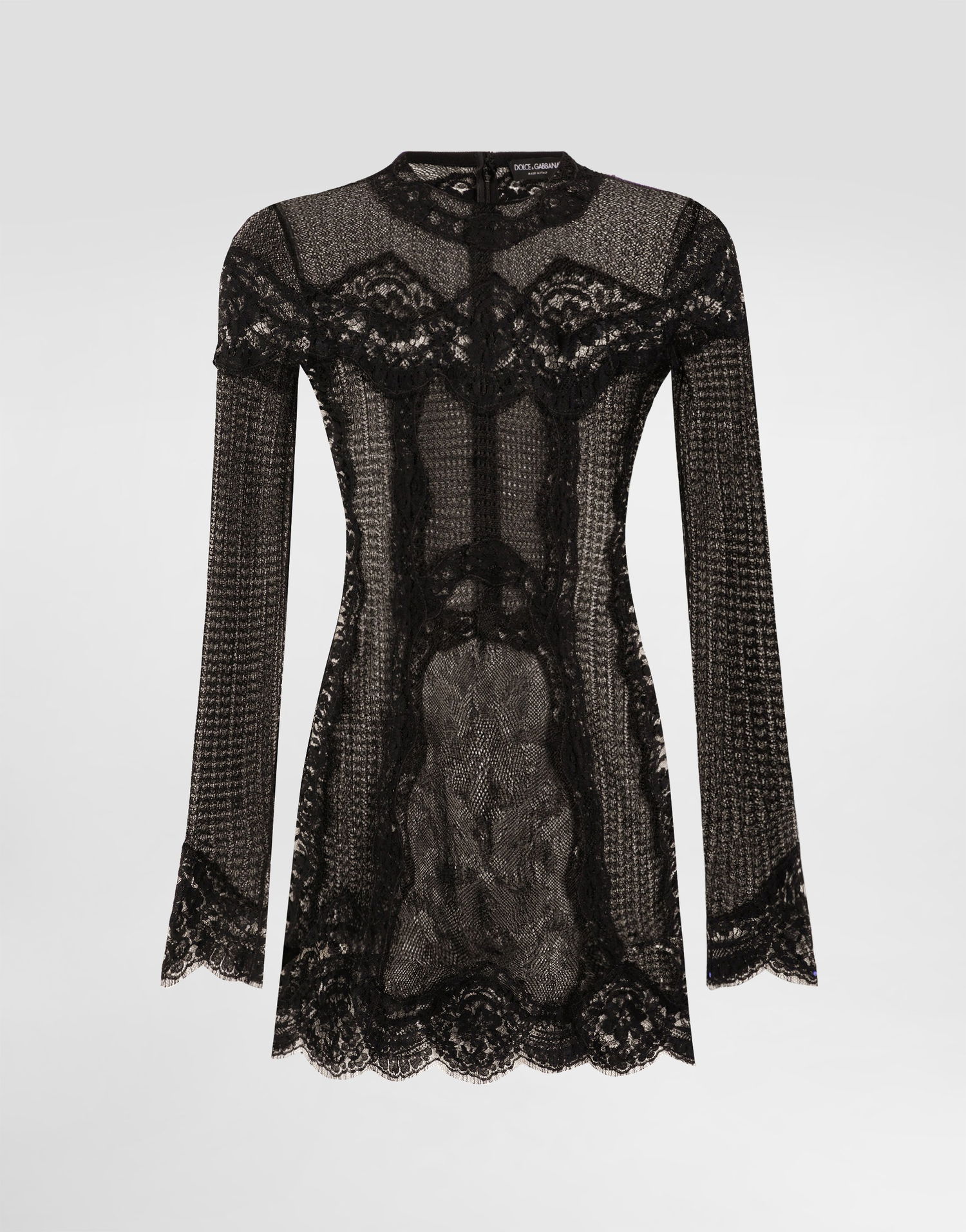 Šaty Dolce & Gabbana Dolce & Gabbana Knitted Lace Dress Čierna | FXS53TJGMBSN0000, 0