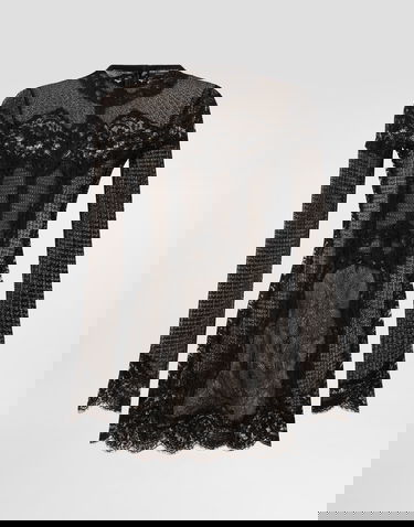 Šaty Dolce & Gabbana Dolce & Gabbana Knitted Lace Dress Čierna | FXS53TJGMBSN0000, 0