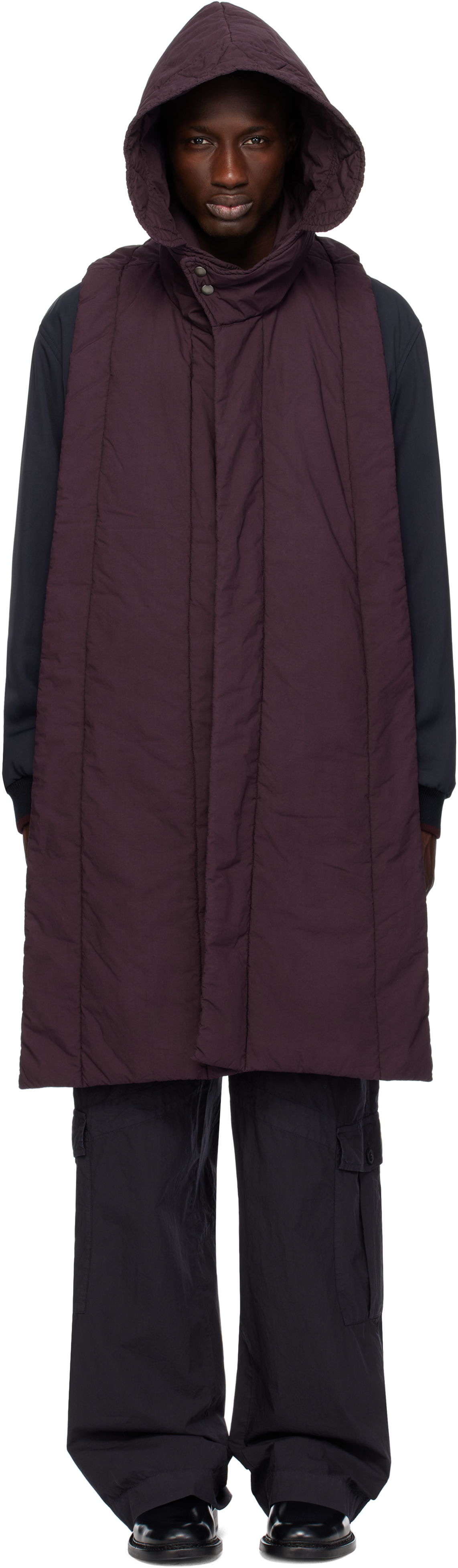 Vesta Dries Van Noten Dries Van Noten Hooded Cotton Vest Fialová | 251-020601-1148, 0