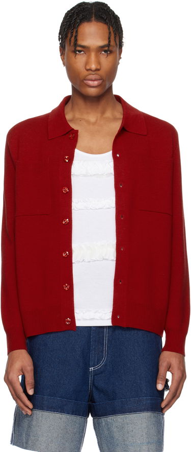 Sveter Simone Rocha Simone Rocha Knit Workwear Cardigan Červená | VMK11 0646, 0