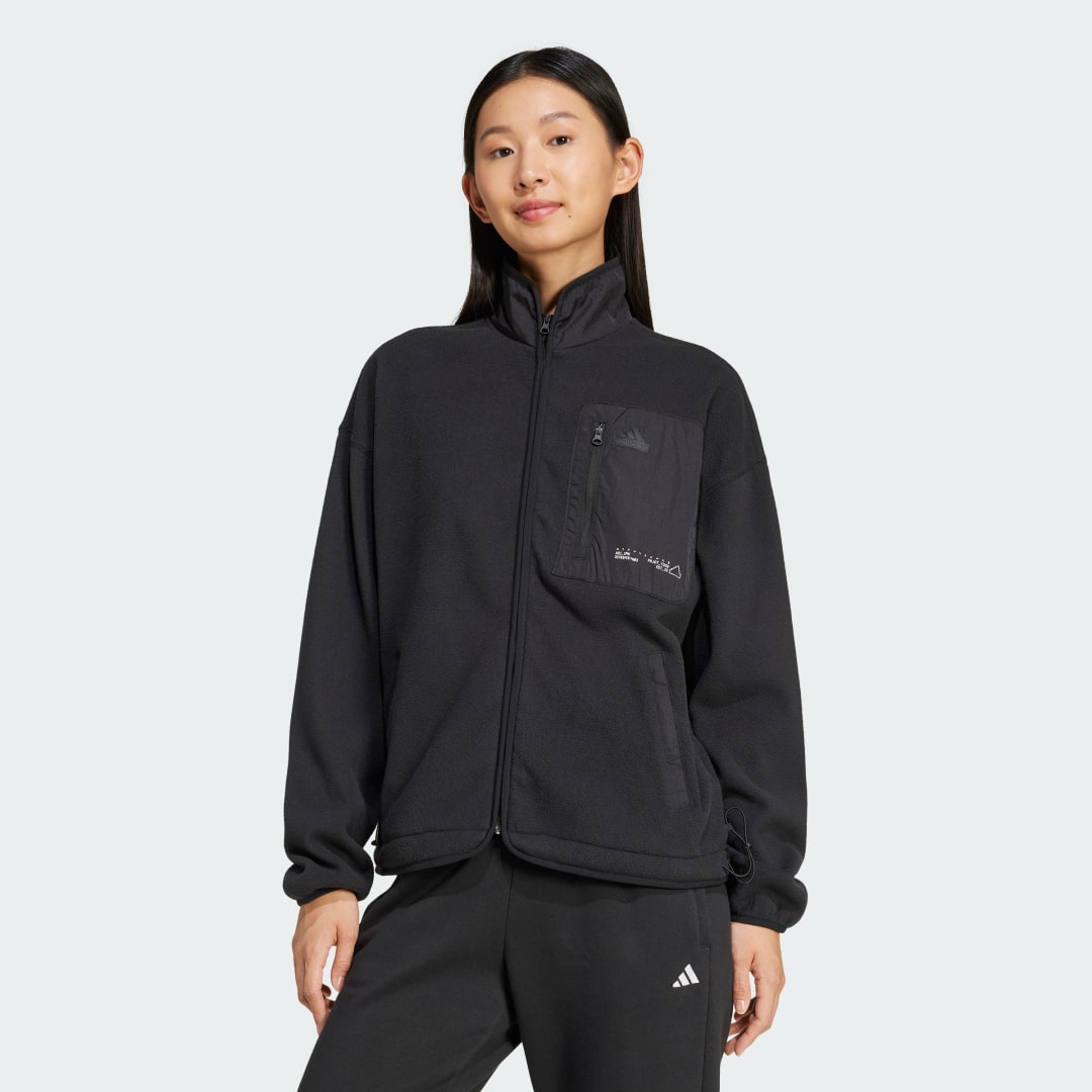 Mikina adidas Performance City Escape Polar Fleece Track Top Čierna | IV9784, 0