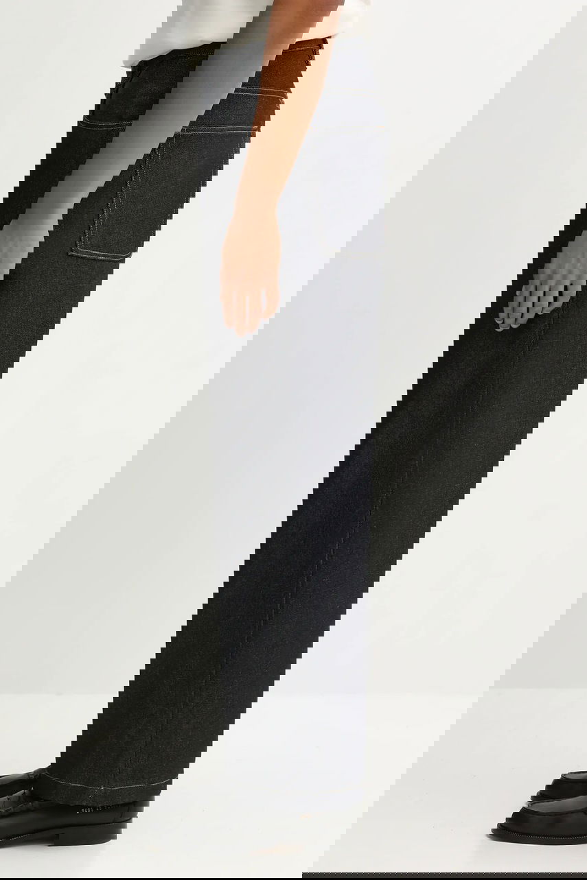 Džínsy Carhartt WIP Brandon Pant Dark Wash Wide-Leg Jeans Čierna | I035893.101, 1