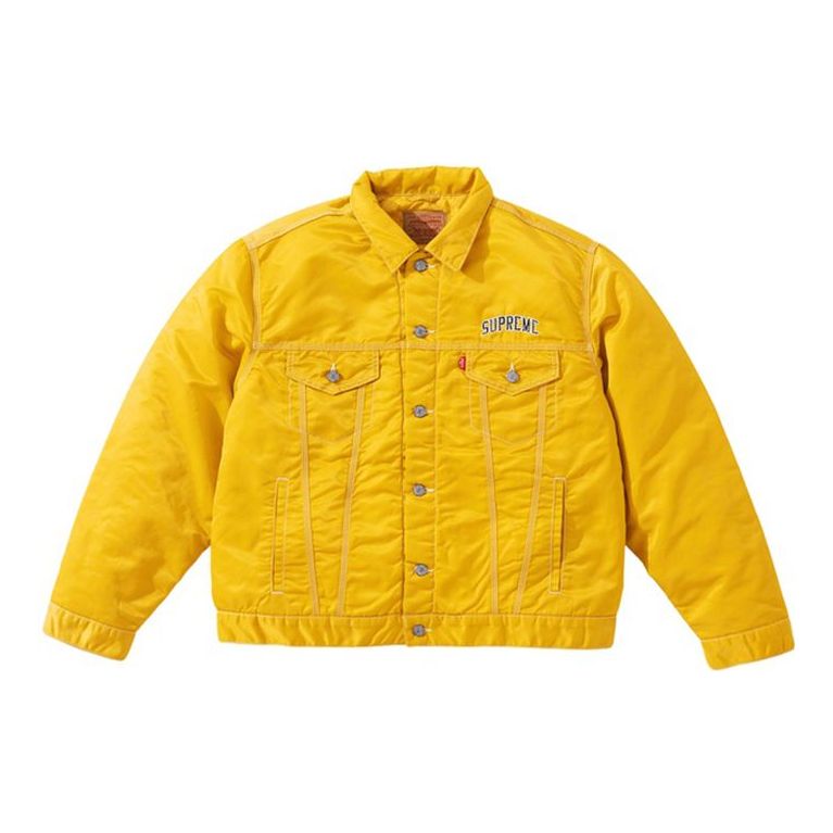 Prešívaná bunda Supreme Nylon Trucker Jacket Žltá | SUP-FW19-840, 0