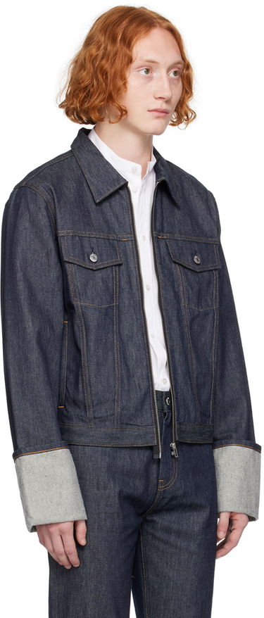 Bunda Helmut Lang Cuffed Denim Jacket Modrá | O02DM101, 1