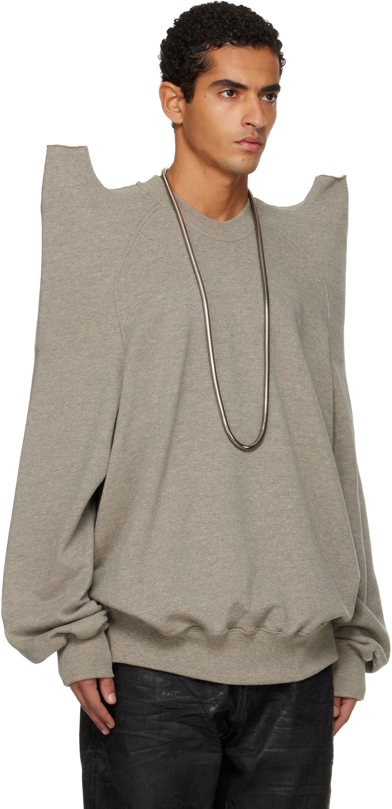 Mikina Rick Owens Concordians Tecsweat Sweatshirt Šedá | DU02E7272 FGM, 1