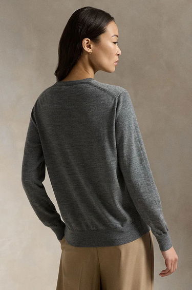 Sveter Polo by Ralph Lauren Lightweight Wool Sweater Šedá | 211956230, 1
