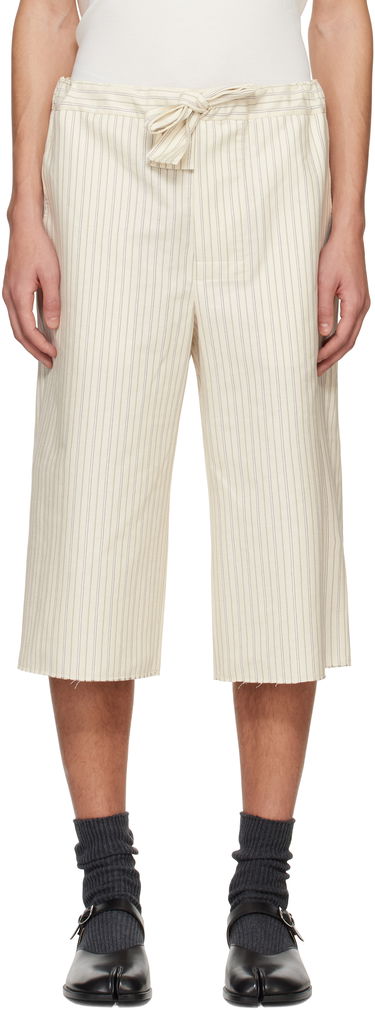 Šortky Maison Margiela Maison Margiela Striped Lounge Shorts Béžová | S50MU0080 S76507, 0