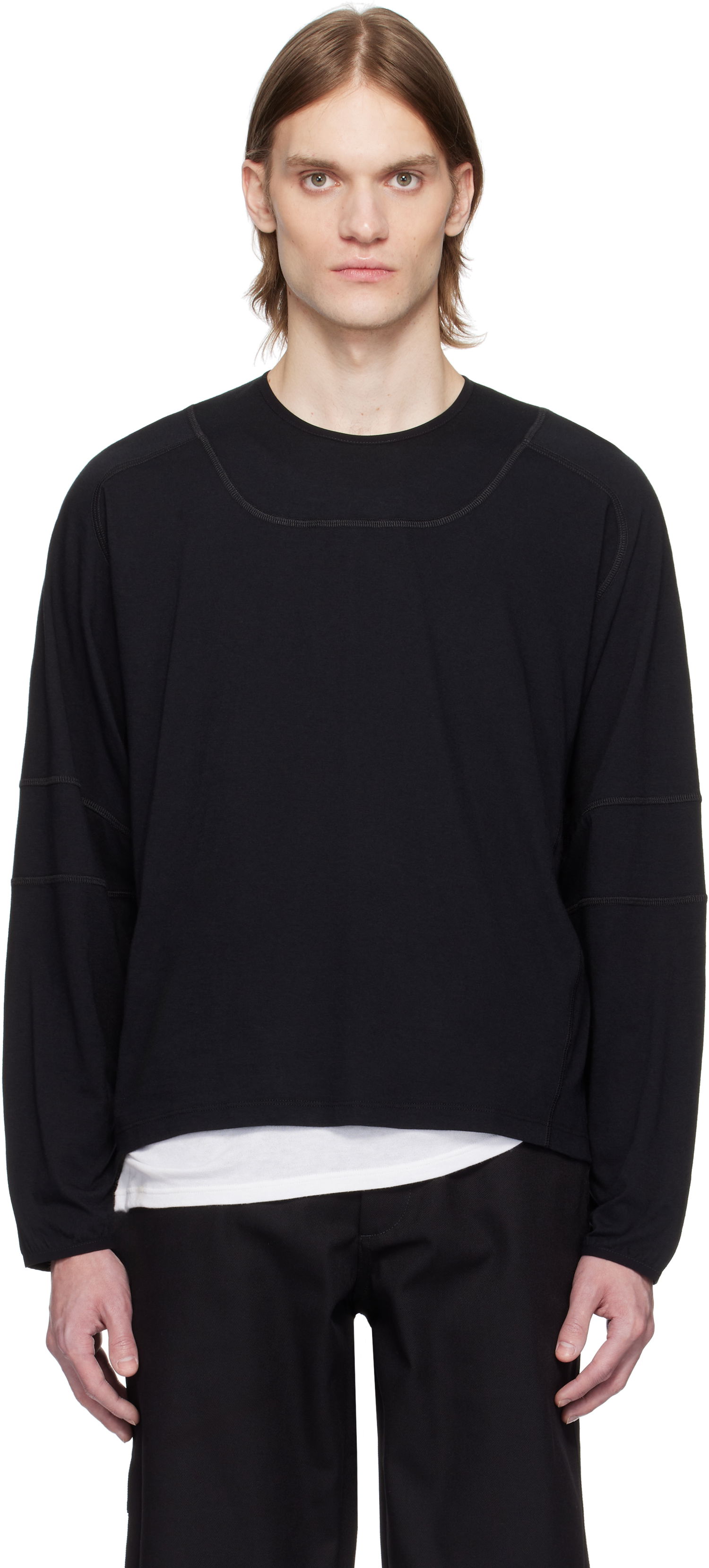 Sveter GR10K GR10K Light Interlock Long Sleeve T-Shirt Čierna | BG823124CO, 0