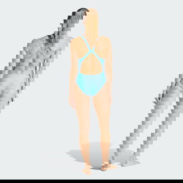Plavky adidas Performance Mid 3-Stripes Swimsuit Tyrkysová | IS1234, 2