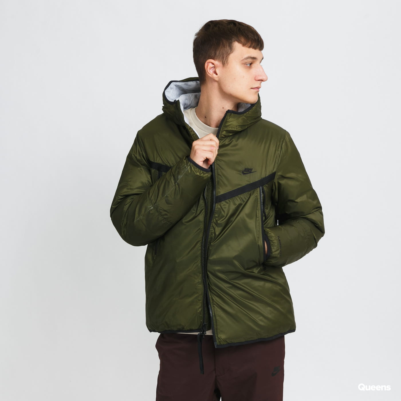 Prešívaná bunda Nike Sportswear Therma-Fit Repel Revital Hooded Jacket Zelené | DD6944-326, 0