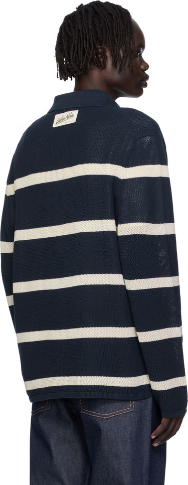 Polo tričko CALVIN KLEIN Calvin Klein Long Sleeve Striped Polo Navy | 81B388G, 2