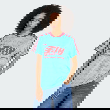 Dres adidas Performance Allover Print Graphic Football Jersey Tyrkysová | JW2771, 0