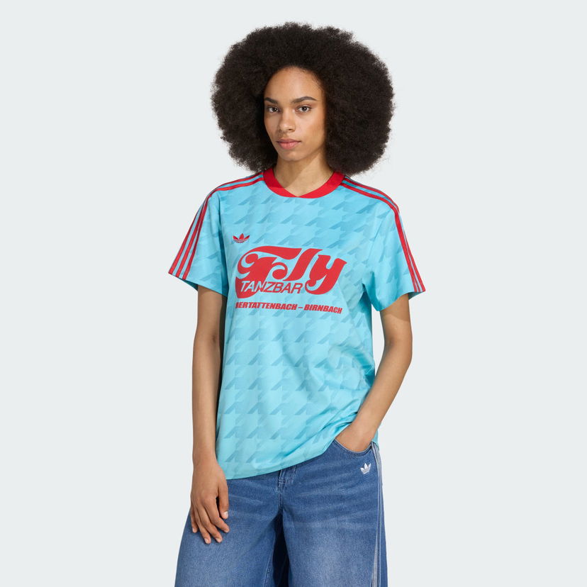 Dres adidas Performance Allover Print Graphic Football Jersey Tyrkysová | JW2771
