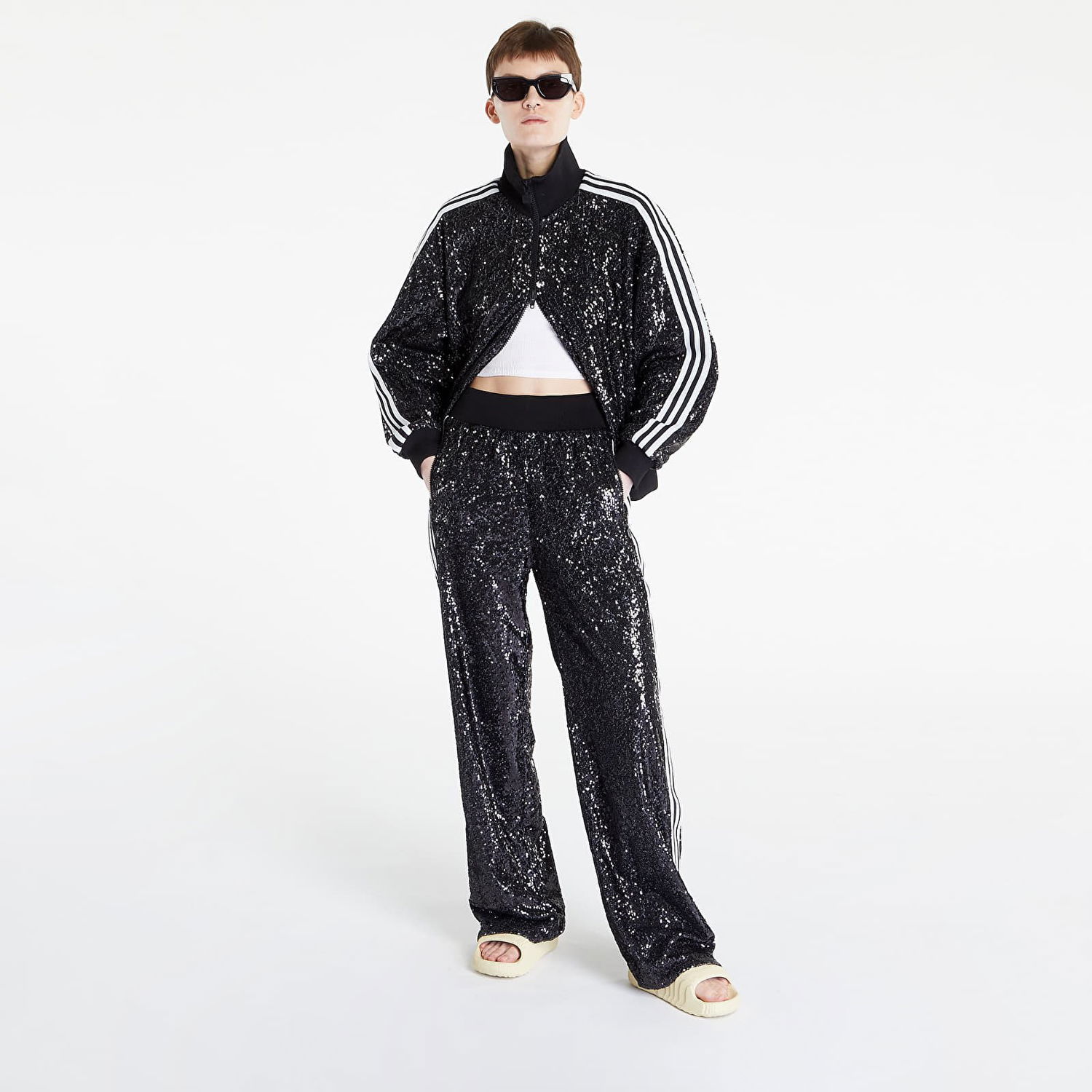 Bunda adidas Originals Blue Version Sequin Track Jacket Čierna | HM2054, 0
