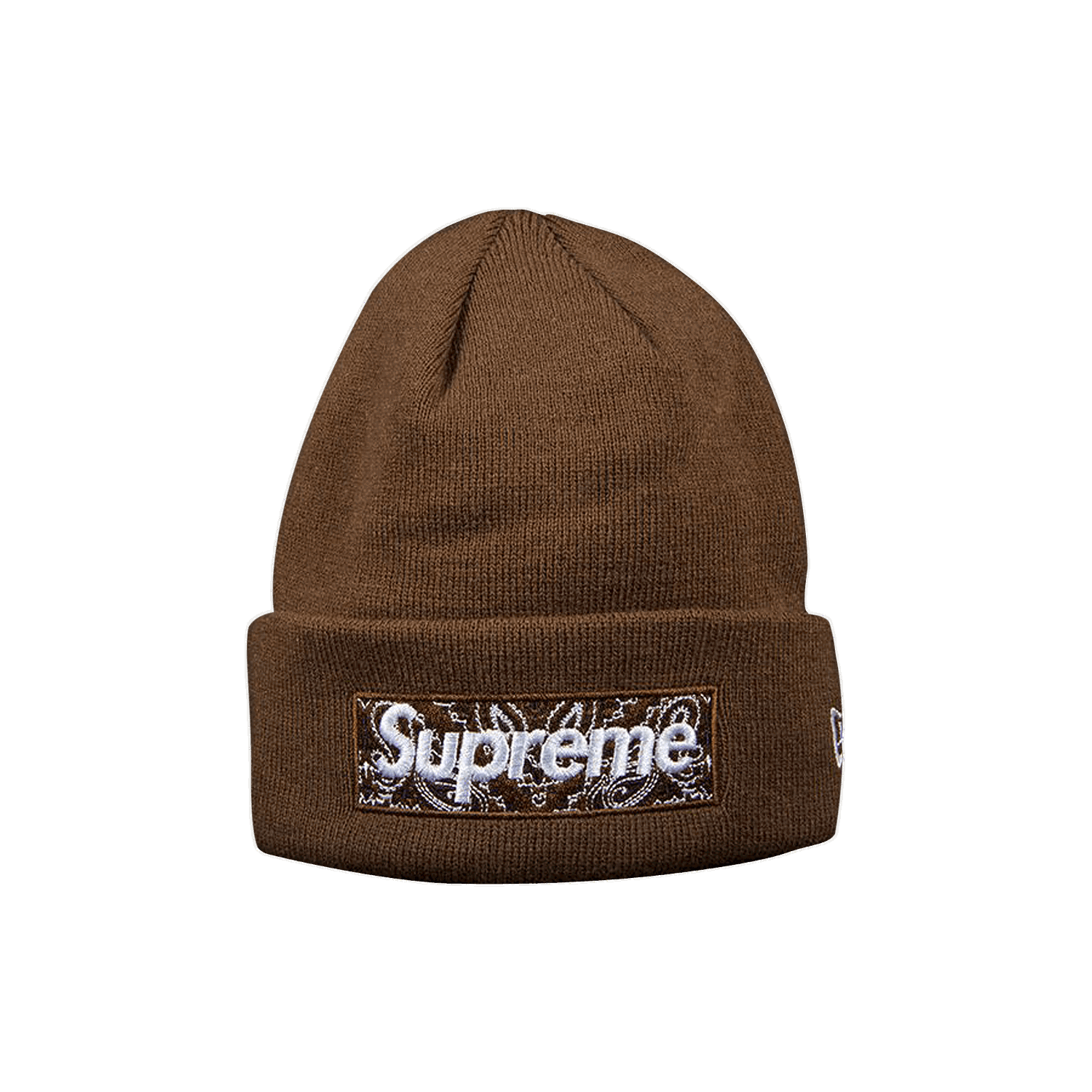 Kulicha Supreme New Era x Bandana Box Logo Beanie Hnedá | FW19BN4 DARK BROWN, 0
